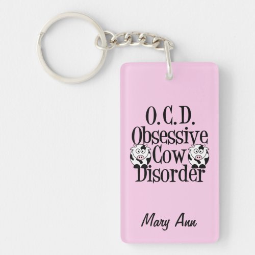 Cute Obsessive Cow Disorder Keychain