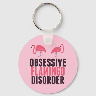 Cute Obsessive Flamingo Disorder Keychain