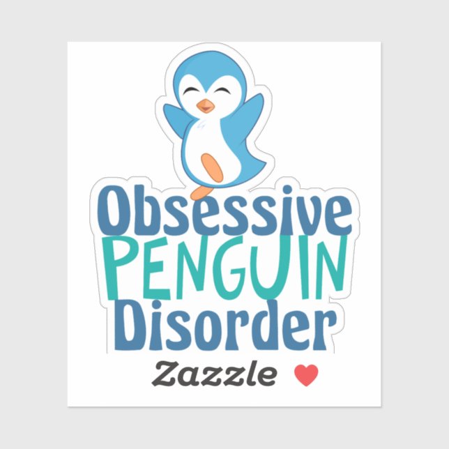 Cute Obsessive Penguin Disorder Sticker (Sheet)
