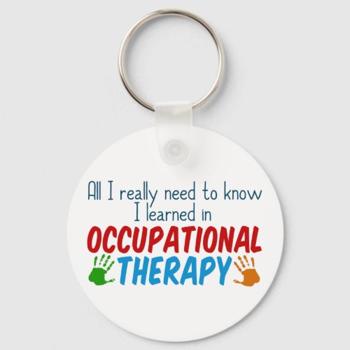 Cute Occupational Therapy Handprints Keychain