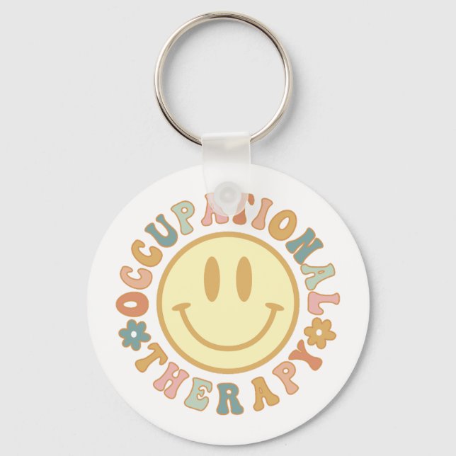 Cute Occupational Therapy OT Keychain (Front)