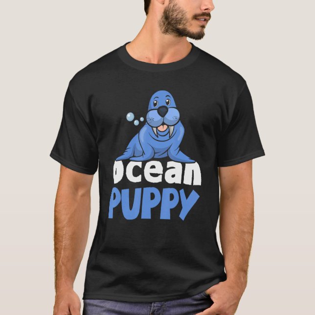 Cute Ocean Animal Lover Sea Lion Ocean Puppy Seal T-Shirt (Front)