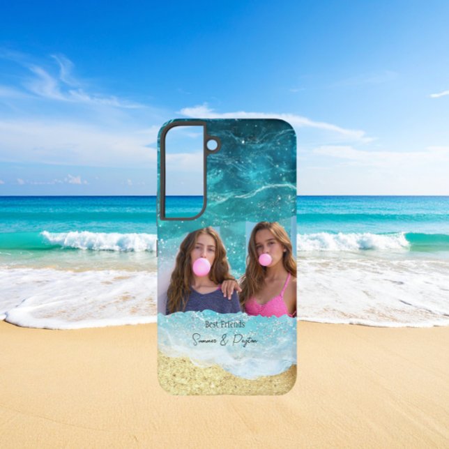 Cute Ocean/Beach Besties Custom Photo Samsung Galaxy Case (Creator Uploaded)