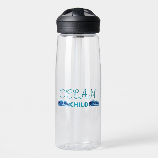 Cute Ocean Child  Water Bottle (Front)