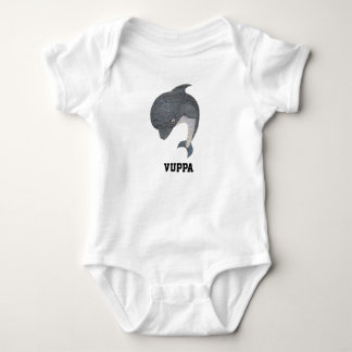 Cute Ocean Dolphin Nautical Coastal Baby Bodysuit