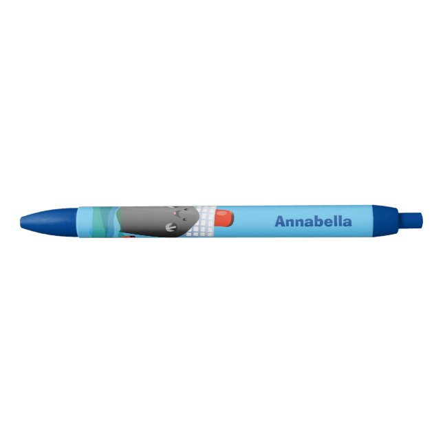 Cute ocean liner ship tug cartoon illustration pen (Front)
