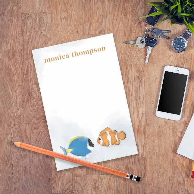 Cute Ocean Personalized Tropical Fish  Post-it Notes (Creator Uploaded)