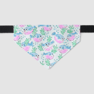 Cute Ocean Puffer Fish Pet Bandana Collar