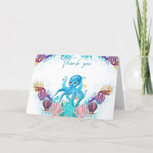 Cute Ocean Sea baby Octopus colourful  Thank You C
