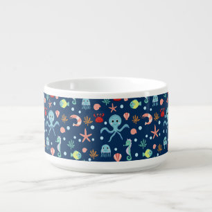 Cute Ocean Sea Life Pattern Bowl