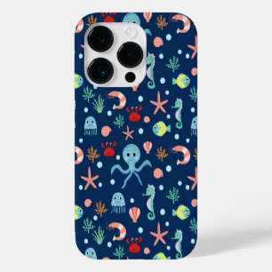 Cute Ocean Sea Life Pattern Case-Mate iPhone 14 Pro Case
