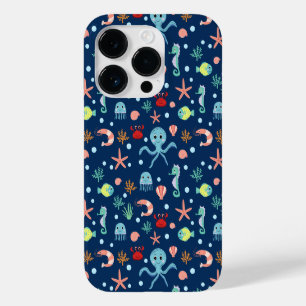 Cute Ocean Sea Life Pattern Case-Mate iPhone 14 Pro Case