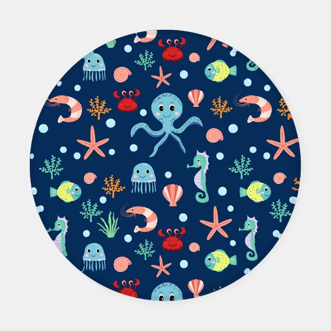 Cute Ocean Sea Life Pattern Coaster Set (Single)