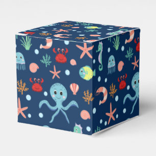 Cute Ocean Sea Life Pattern Favor Boxes