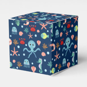 Cute Ocean Sea Life Pattern Favor Boxes