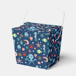 Cute Ocean Sea Life Pattern Favor Boxes