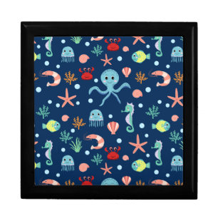 Cute Ocean Sea Life Pattern Gift Box