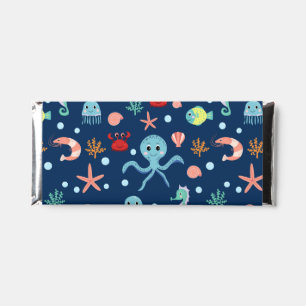 Cute Ocean Sea Life Pattern Hershey Bar Favors