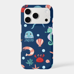 Cute Ocean Sea Life Pattern iPhone 17 Pro Case