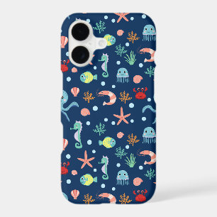 Cute Ocean Sea Life Pattern iPhone 17 Case