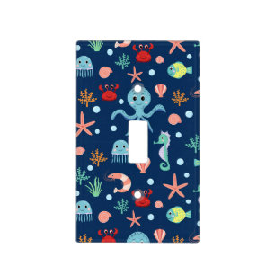 Cute Ocean Sea Life Pattern Light Switch Cover