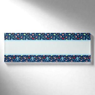 Cute Ocean Sea Life Pattern Name Tag