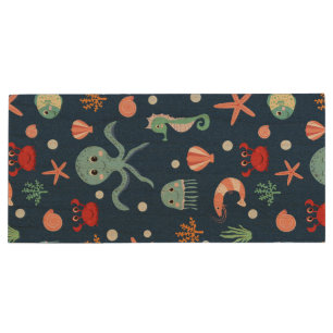 Cute Ocean Sea Life Pattern Wood Flash Drive
