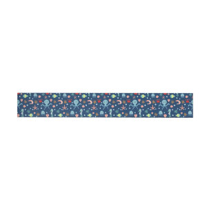 Cute Ocean Sea Life Pattern Wrap Around Address Label
