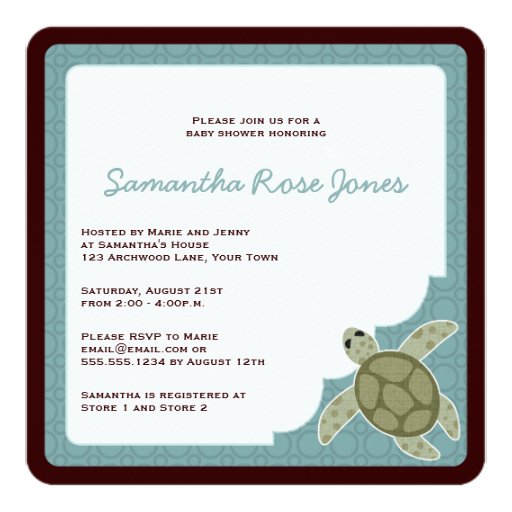 Ocean Themed Baby Shower Invitations 9