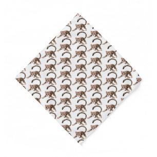 Cute ocelot cartoon illustration bandana