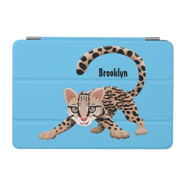 Cute ocelot cartoon illustration  iPad mini cover (Horizontal)