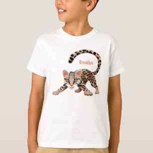 Cute ocelot cartoon illustration T-Shirt