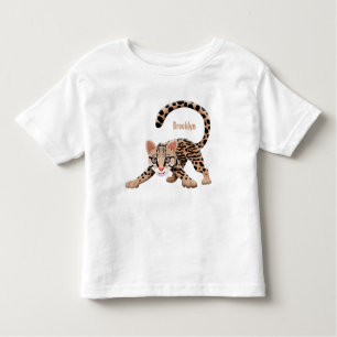 Cute ocelot cartoon illustration toddler t-shirt