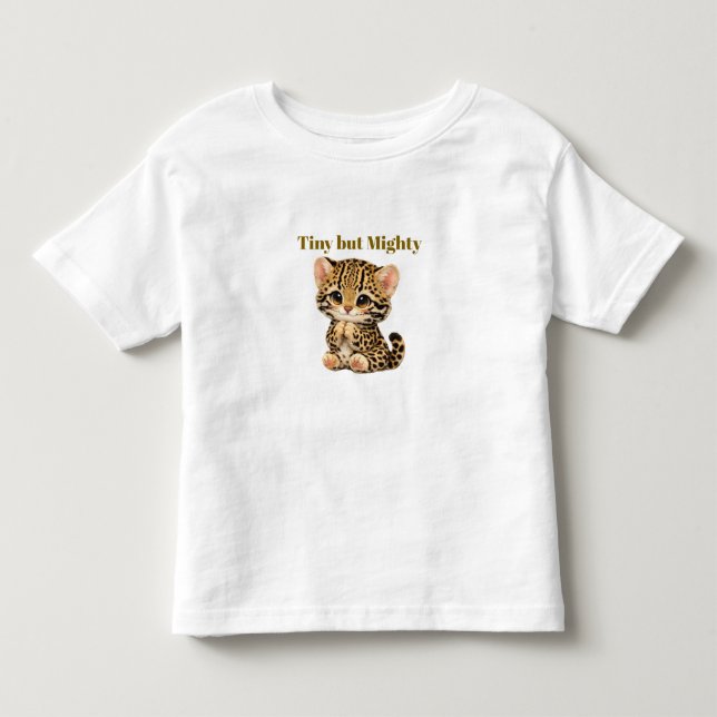 Cute Ocelot Toddler T-Shirt – Tiny kitten (Front)