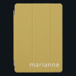 Cute Ochre Solid Color Personalized Name iPad Pro Cover<br><div class="desc">Cute Ochre Solid Color Personalized Name iPad Pro Cover</div>