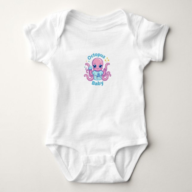 Cute Octopus Baby – Fun Marine Design | Bodysuit (Front)