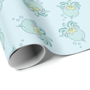 Cute Octopus Baby Shower Kawaii Wrapping Paper