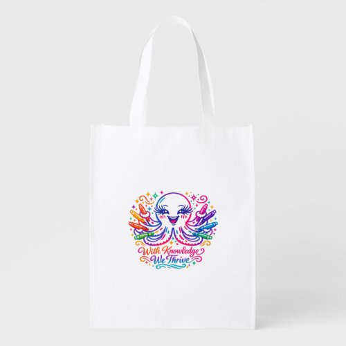 Cute Octopus Back to School Tote Bag