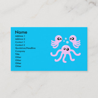 Cute Octopus Business Cards
