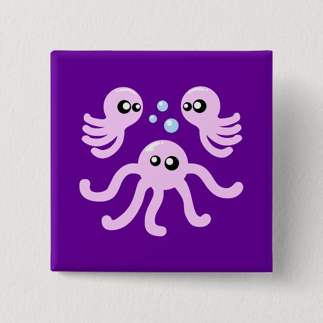 Cute Octopus Button (Front)