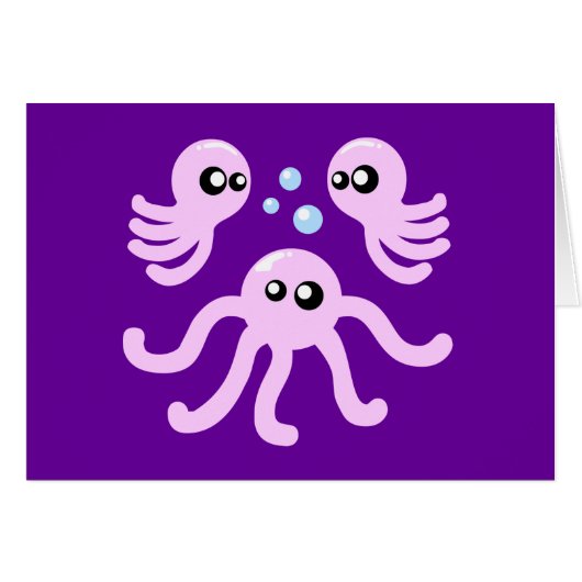 Cute Octopus Cards (Front Horizontal)