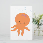 Cute Octopus Cartoon (Standing Front)