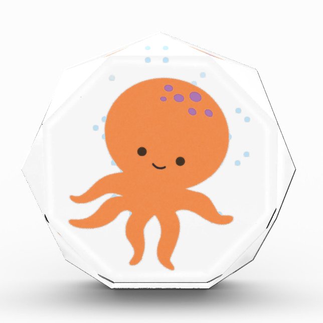 Cute Octopus Cartoon Award (Front)