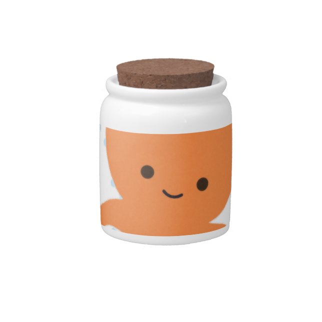 Cute Octopus Cartoon Candy Jar (Front)