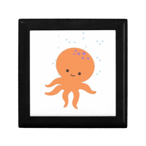 Cute Octopus Cartoon Keepsake Box