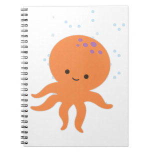Cute Octopus Cartoon Notebook