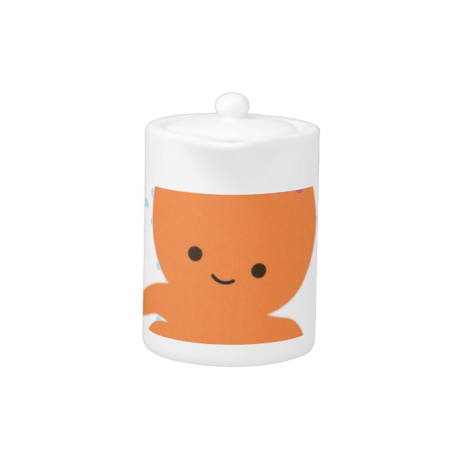 Cute Octopus Cartoon Teapot (Front)