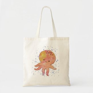 Cute Octopus Cartoon Watercolor