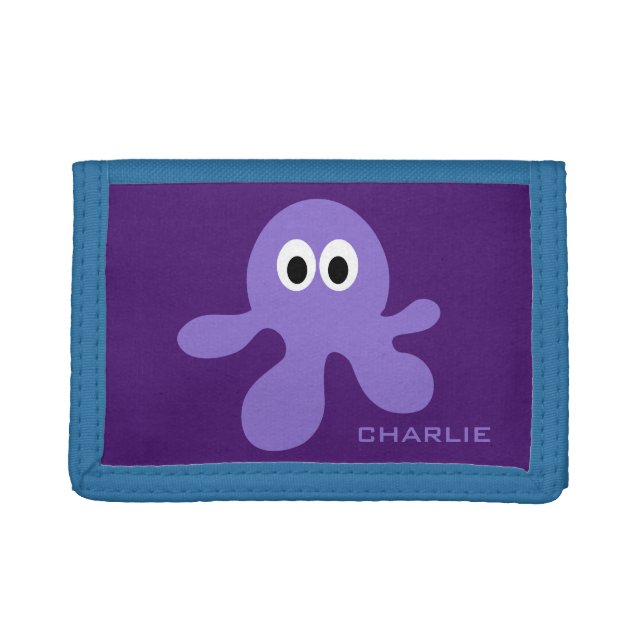 Cute Octopus custom monogram wallets (Front)