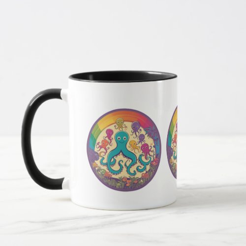 Cute Octopus Family Mug
